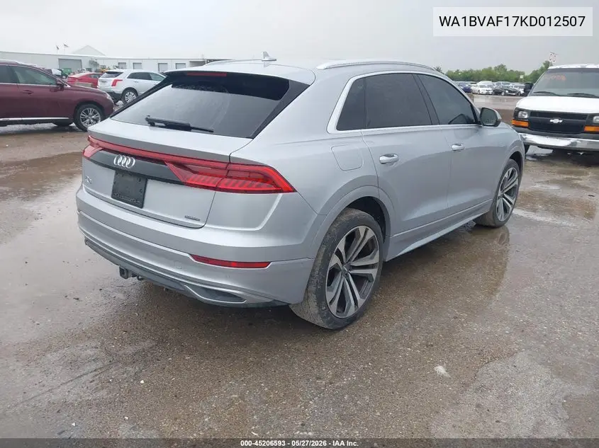 2019 Audi Q8 55 Premium VIN: WA1BVAF17KD012507 Lot: 45206593