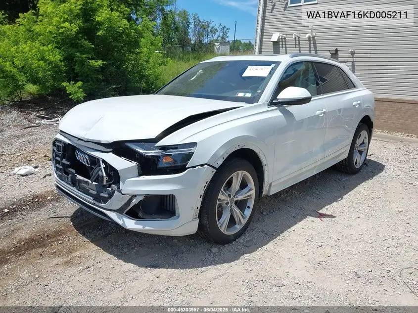 2019 Audi Q8 55 Premium VIN: WA1BVAF16KD005211 Lot: 45303957