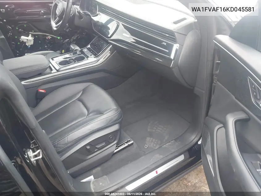 2019 Audi Q8 55 Premium VIN: WA1FVAF16KD045581 Lot: 45341403