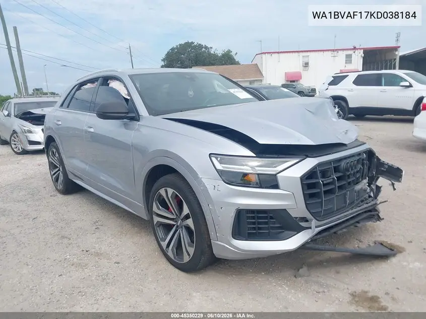 2019 Audi Q8 55 Premium VIN: WA1BVAF17KD038184 Lot: 45350229