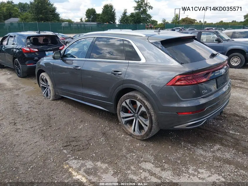 2019 Audi Q8 55 Premium VIN: WA1CVAF14KD035571 Lot: 45357805
