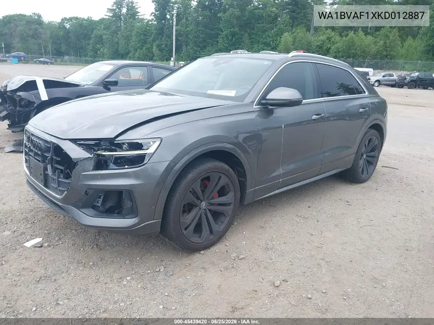 2019 Audi Q8 55 Premium VIN: WA1BVAF1XKD012887 Lot: 45439420