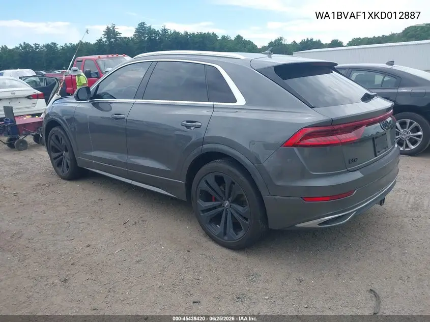 2019 Audi Q8 55 Premium VIN: WA1BVAF1XKD012887 Lot: 45439420