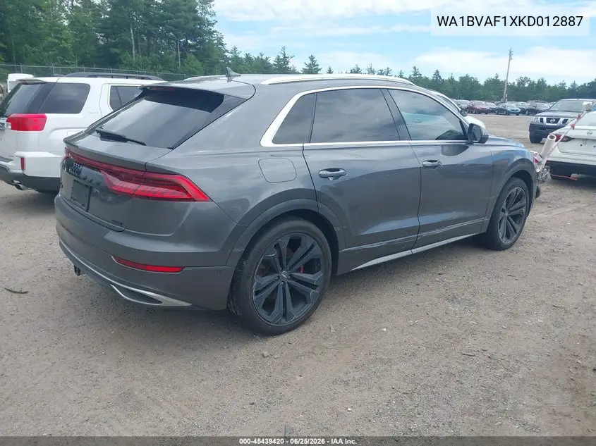 2019 Audi Q8 55 Premium VIN: WA1BVAF1XKD012887 Lot: 45439420