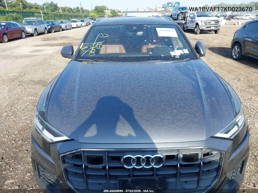 2019 Audi Q8 55 Premium VIN: WA1BVAF17KD023670 Lot: 45488696
