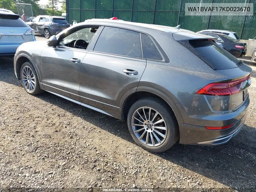 2019 Audi Q8 55 Premium VIN: WA1BVAF17KD023670 Lot: 45488696