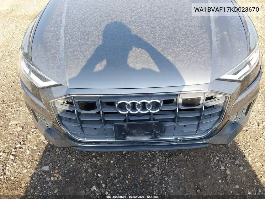 2019 Audi Q8 55 Premium VIN: WA1BVAF17KD023670 Lot: 45488696