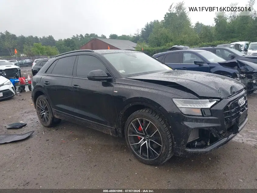 2019 Audi Q8 55 Premium VIN: WA1FVBF16KD025014 Lot: 45561095