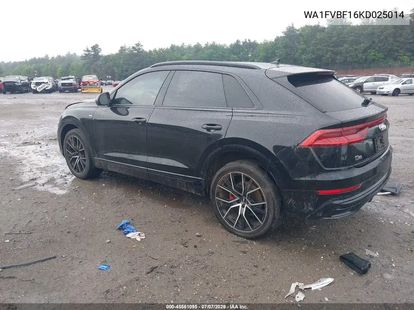 2019 Audi Q8 55 Premium VIN: WA1FVBF16KD025014 Lot: 45561095