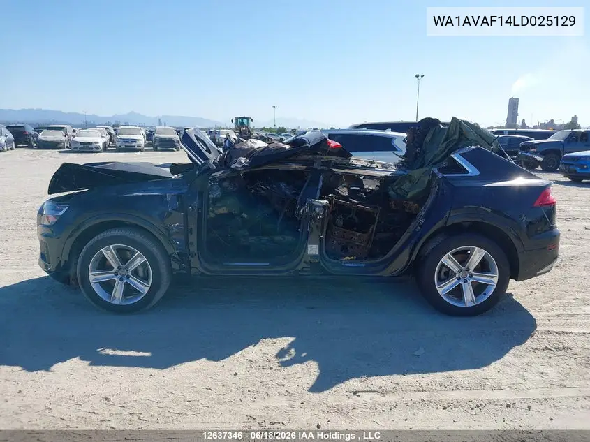 2020 Audi Q8 Premium VIN: WA1AVAF14LD025129 Lot: 12637346