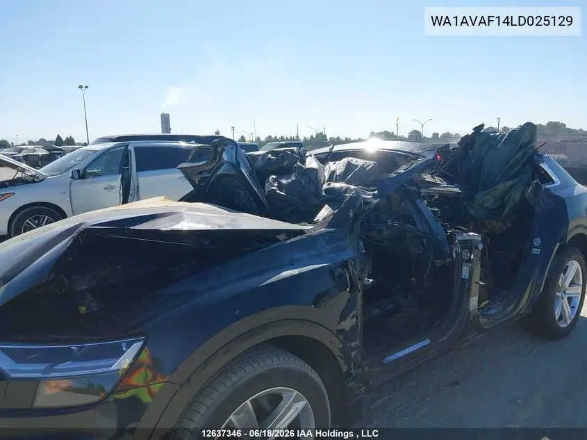 2020 Audi Q8 Premium VIN: WA1AVAF14LD025129 Lot: 12637346