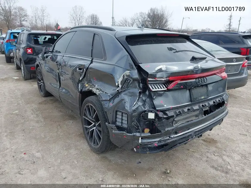 2020 Audi Q8 Premium Plus 55 Tfsi Quattro Tiptronic VIN: WA1EVAF11LD001789 Lot: 44698159
