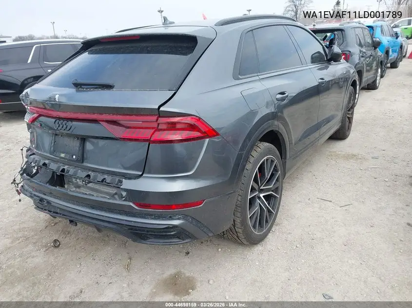 2020 Audi Q8 Premium Plus 55 Tfsi Quattro Tiptronic VIN: WA1EVAF11LD001789 Lot: 44698159