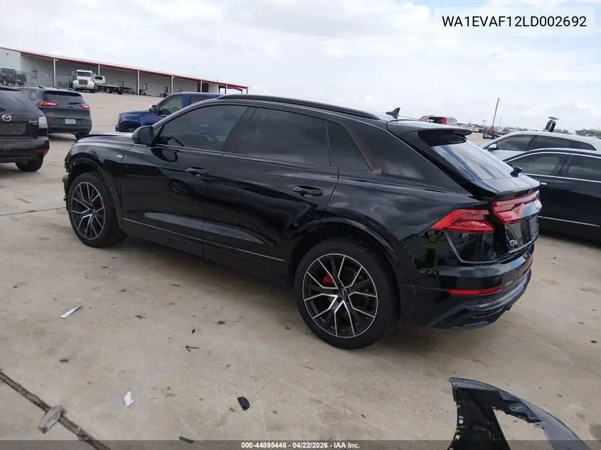 2020 Audi Q8 Premium Plus 55 Tfsi Quattro Tiptronic VIN: WA1EVAF12LD002692 Lot: 44895446