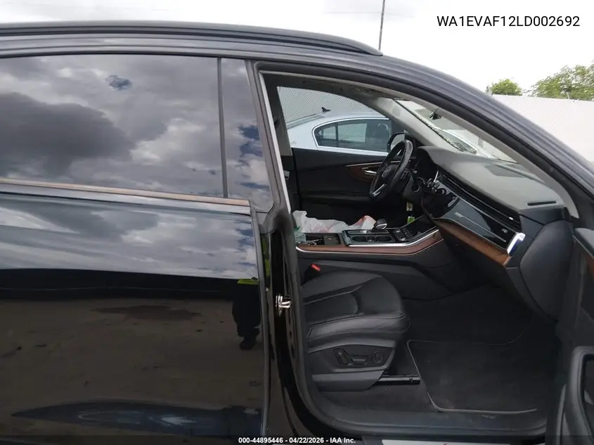 2020 Audi Q8 Premium Plus 55 Tfsi Quattro Tiptronic VIN: WA1EVAF12LD002692 Lot: 44895446