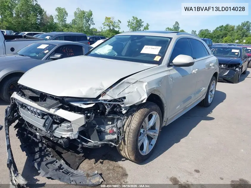 2020 Audi Q8 Premium Plus 55 Tfsi Quattro Tiptronic VIN: WA1BVAF13LD014028 Lot: 45376657
