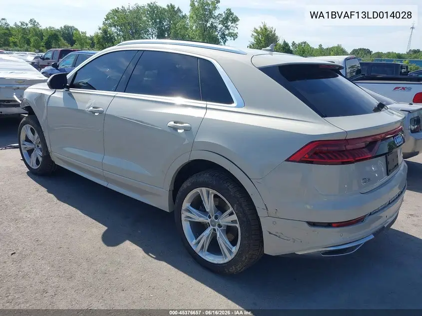 2020 Audi Q8 Premium Plus 55 Tfsi Quattro Tiptronic VIN: WA1BVAF13LD014028 Lot: 45376657