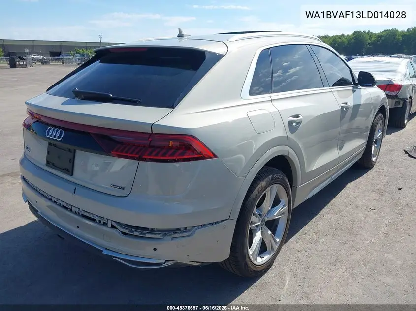 2020 Audi Q8 Premium Plus 55 Tfsi Quattro Tiptronic VIN: WA1BVAF13LD014028 Lot: 45376657