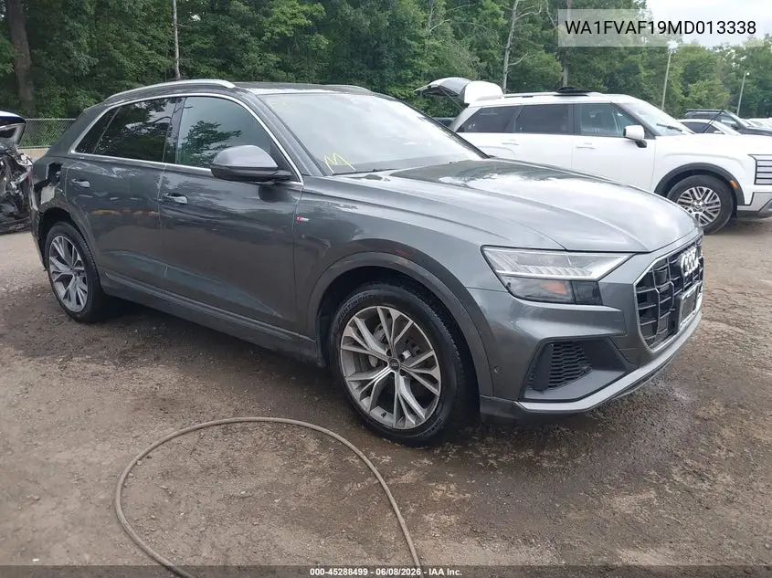 2021 Audi Q8 Prestige 55 Tfsi Quattro Tiptronic VIN: WA1FVAF19MD013338 Lot: 45288499