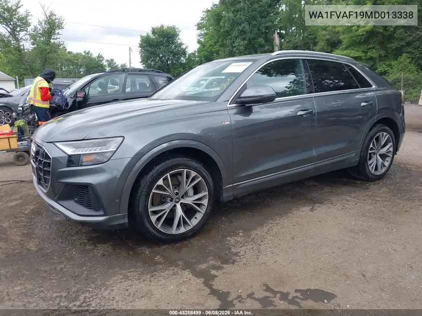 2021 Audi Q8 Prestige 55 Tfsi Quattro Tiptronic VIN: WA1FVAF19MD013338 Lot: 45288499