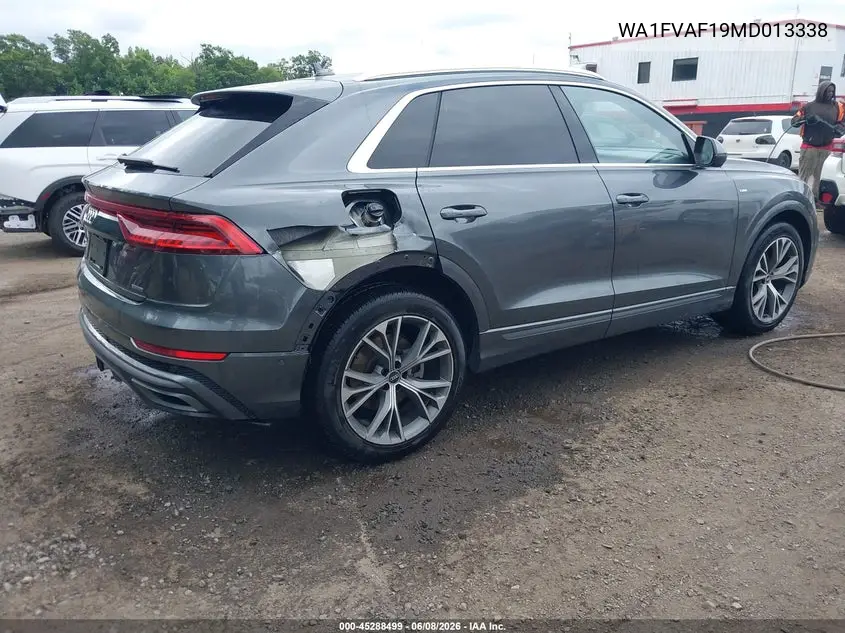 2021 Audi Q8 Prestige 55 Tfsi Quattro Tiptronic VIN: WA1FVAF19MD013338 Lot: 45288499