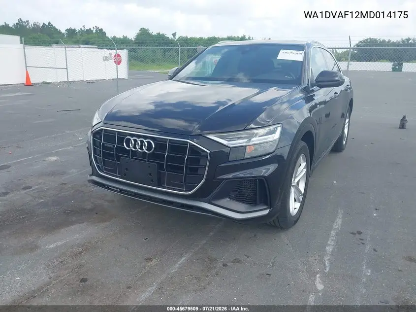 2021 Audi Q8 55 Progressiv VIN: WA1DVAF12MD014175 Lot: 45679509