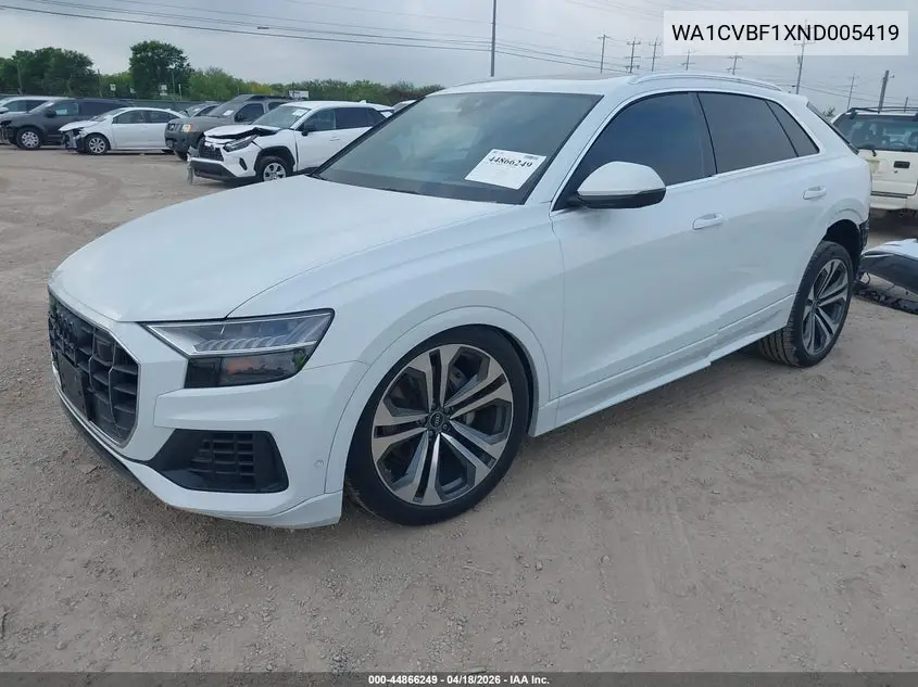 2022 Audi Q8 Prestige 55 Tfsi Quattro Tiptronic VIN: WA1CVBF1XND005419 Lot: 44866249