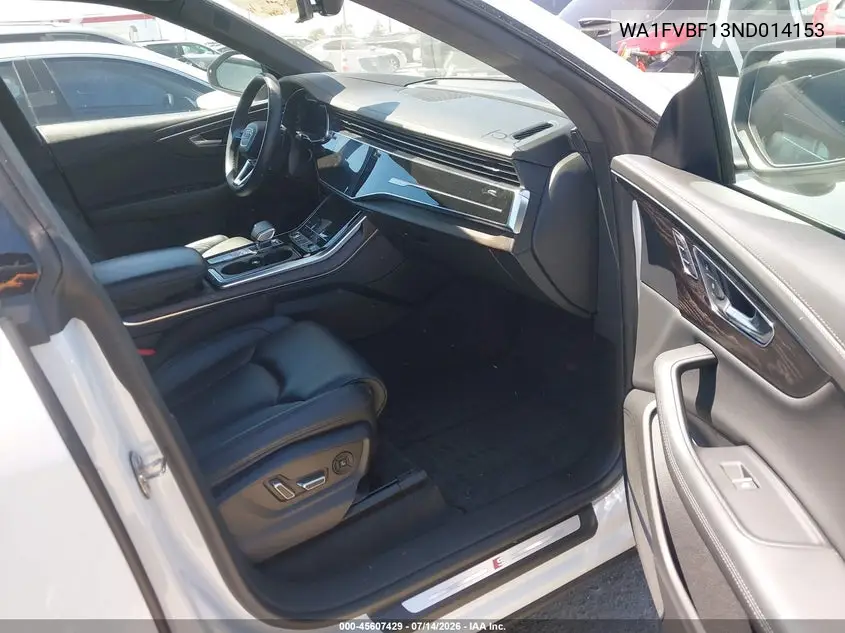 2022 Audi Q8 Prestige 55 Tfsi Quattro Tiptronic VIN: WA1FVBF13ND014153 Lot: 45607429