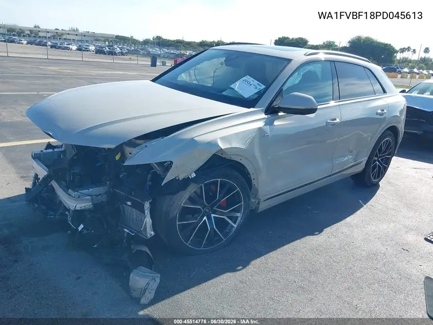 2023 Audi Q8 Prestige 55 Tfsi Quattro Tiptronic VIN: WA1FVBF18PD045613 Lot: 45514776