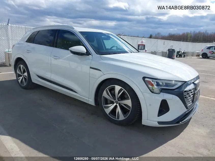 2024 Audi Q8 E-Tron VIN: WA14ABGE8RB030872 Lot: 12608280
