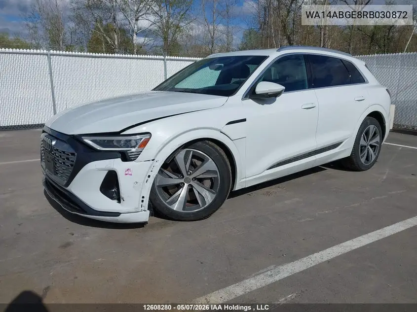 2024 Audi Q8 E-Tron VIN: WA14ABGE8RB030872 Lot: 12608280