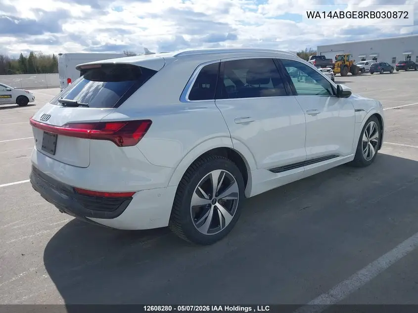 2024 Audi Q8 E-Tron VIN: WA14ABGE8RB030872 Lot: 12608280