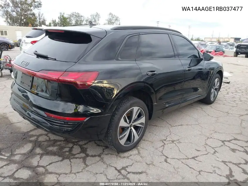 2024 Audi Q8 E-Tron Premium Quattro VIN: WA14AAGE1RB037477 Lot: 43778168