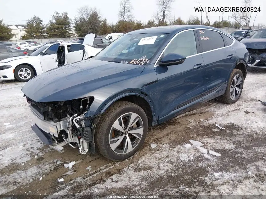 2024 Audi Q8 E-Tron S Line Prestige Quattro VIN: WA1DAAGEXRB020824 Lot: 44257942