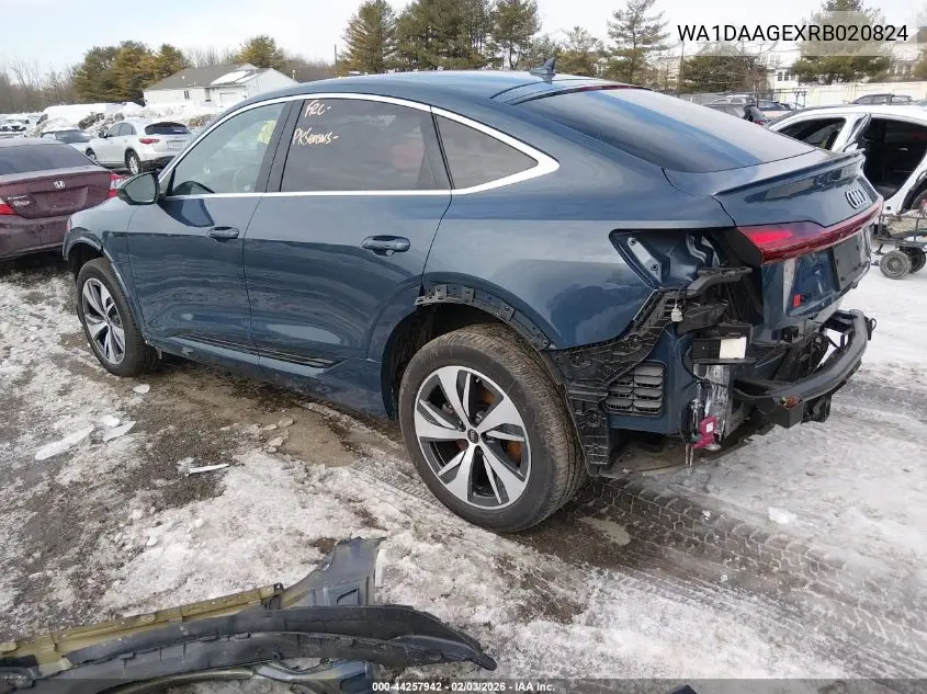 2024 Audi Q8 E-Tron S Line Prestige Quattro VIN: WA1DAAGEXRB020824 Lot: 44257942