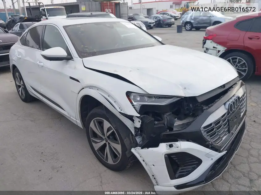 2024 Audi Q8 E-Tron S Line Premium Plus Quattro VIN: WA1CAAGE6RB016572 Lot: 44663095
