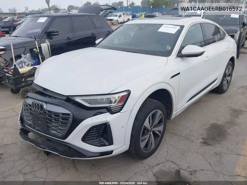 2024 Audi Q8 E-Tron S Line Premium Plus Quattro VIN: WA1CAAGE6RB016572 Lot: 44663095
