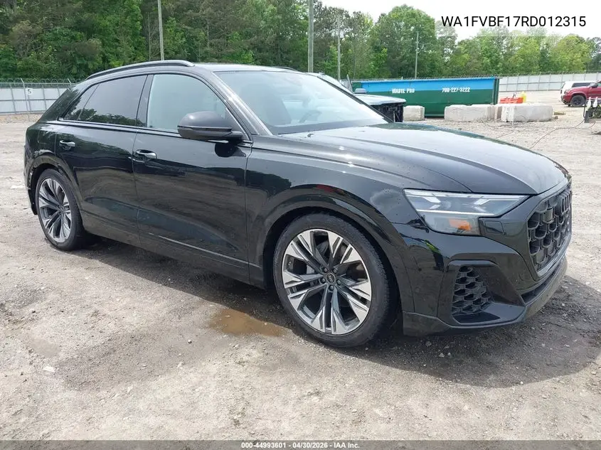 2024 Audi Q8 Prestige 55 Tfsi Quattro VIN: WA1FVBF17RD012315 Lot: 44993601