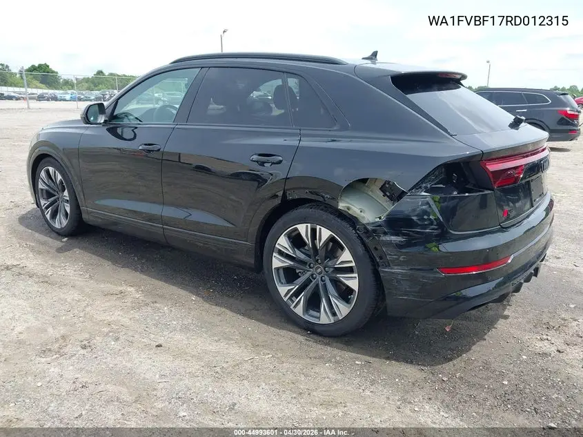 2024 Audi Q8 Prestige 55 Tfsi Quattro VIN: WA1FVBF17RD012315 Lot: 44993601