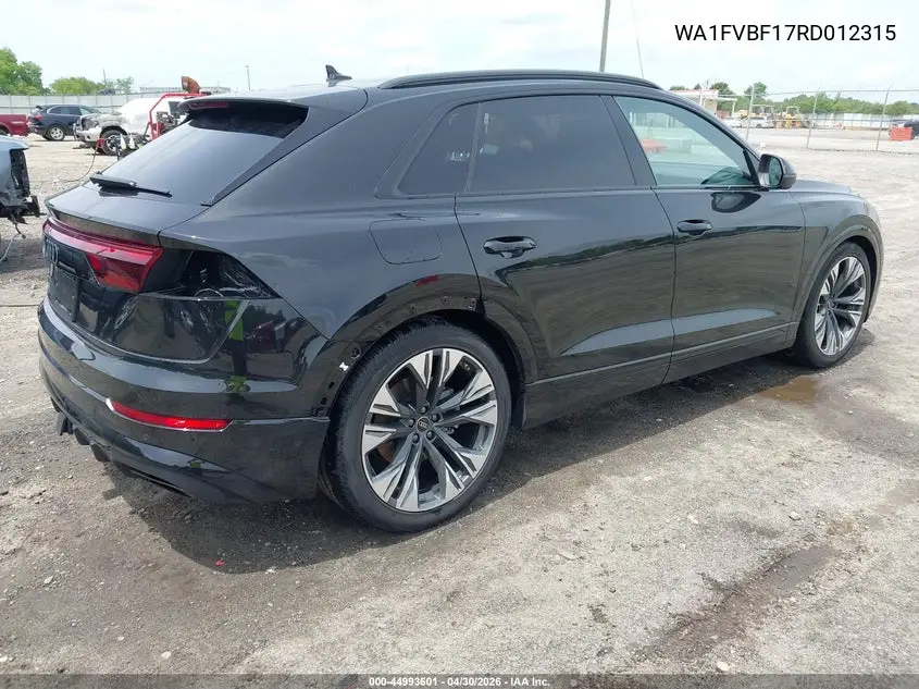2024 Audi Q8 Prestige 55 Tfsi Quattro VIN: WA1FVBF17RD012315 Lot: 44993601