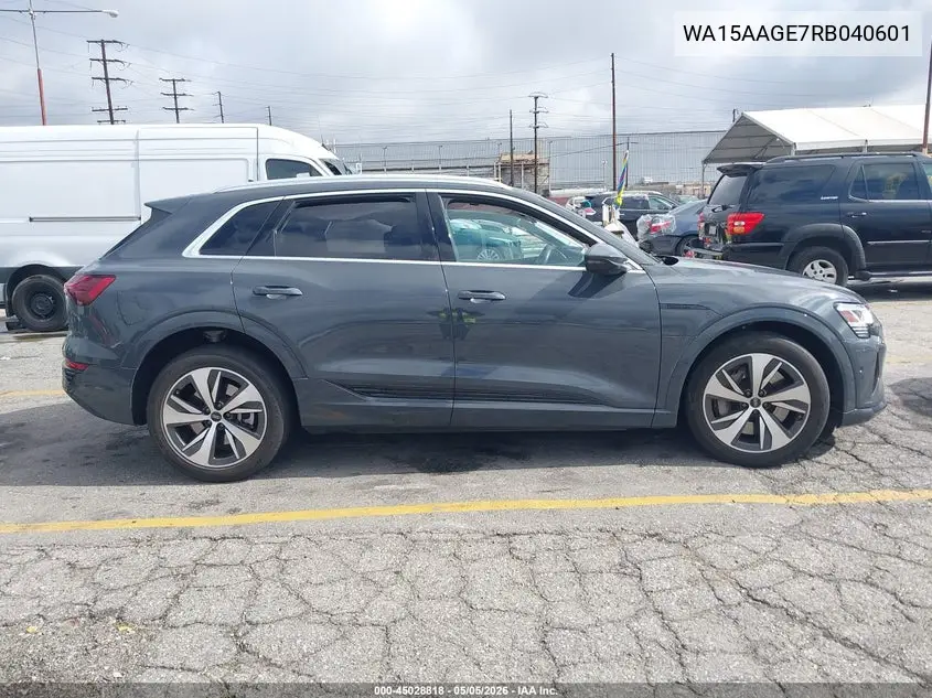 2024 Audi Q8 E-Tron Premium Plus Quattro VIN: WA15AAGE7RB040601 Lot: 45028818