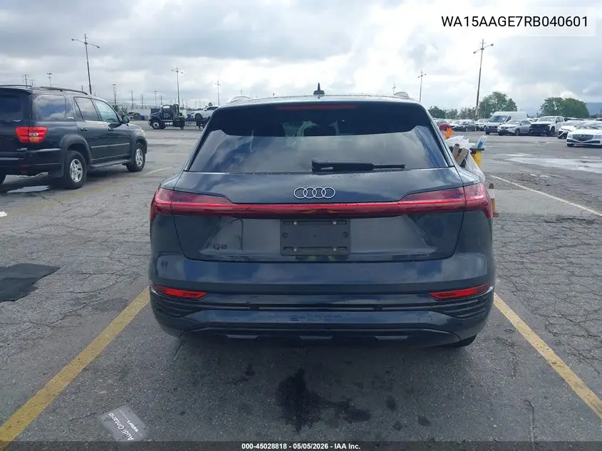 2024 Audi Q8 E-Tron Premium Plus Quattro VIN: WA15AAGE7RB040601 Lot: 45028818