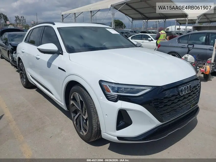 2024 Audi Q8 E-Tron Premium Plus Quattro VIN: WA15AAGE4RB061907 Lot: 45212596