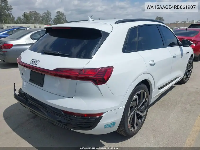 2024 Audi Q8 E-Tron Premium Plus Quattro VIN: WA15AAGE4RB061907 Lot: 45212596