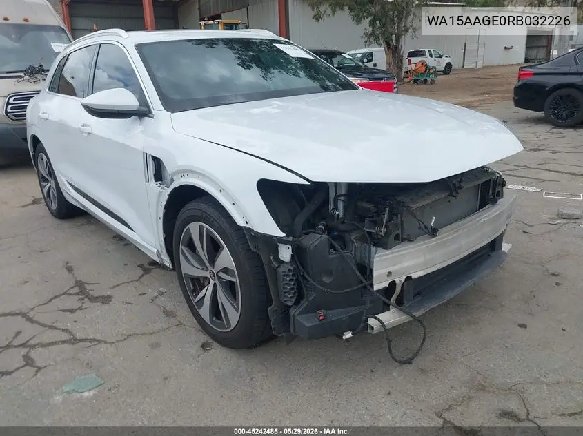 2024 Audi Q8 E-Tron Premium Plus Quattro VIN: WA15AAGE0RB032226 Lot: 45242485