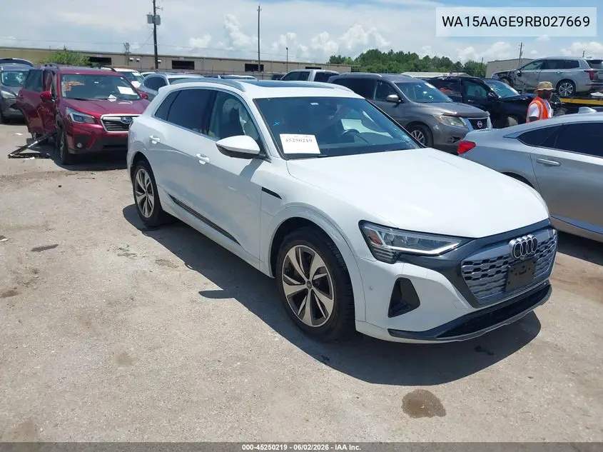 2024 Audi Q8 E-Tron Premium Plus Quattro VIN: WA15AAGE9RB027669 Lot: 45250219