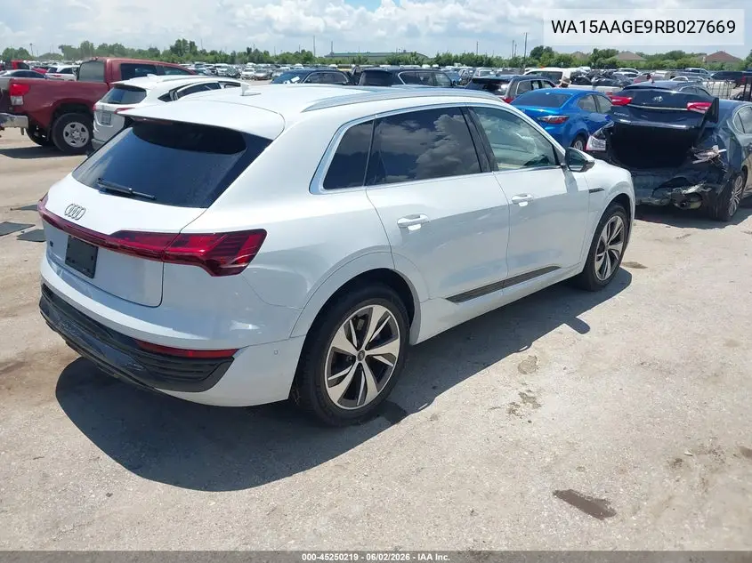 2024 Audi Q8 E-Tron Premium Plus Quattro VIN: WA15AAGE9RB027669 Lot: 45250219