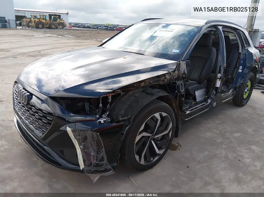 2024 Audi Q8 E-Tron Premium Plus Quattro VIN: WA15ABGE1RB025128 Lot: 45341666