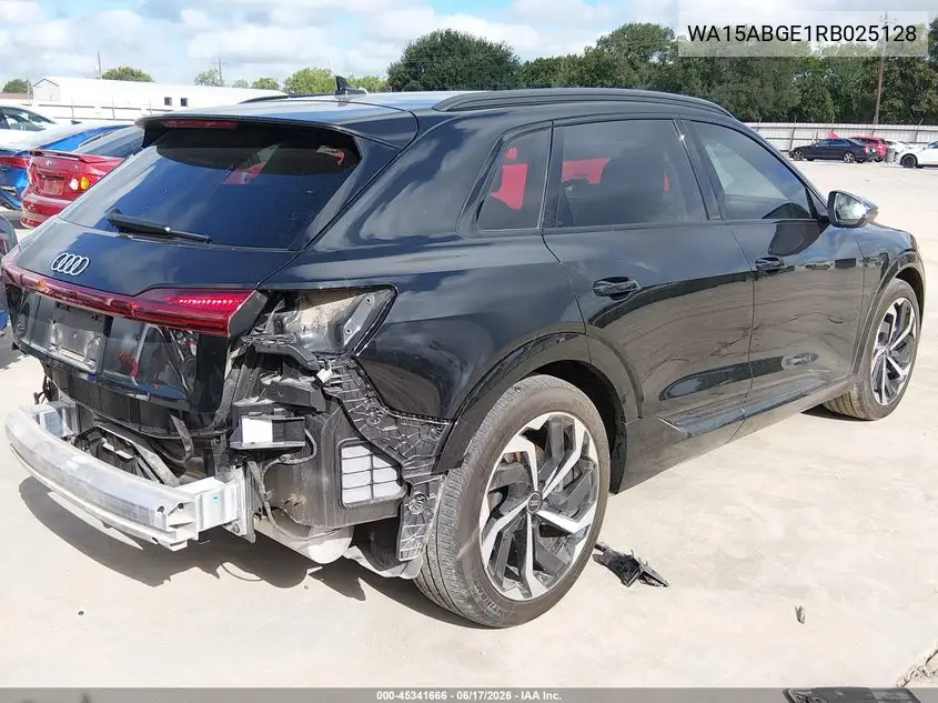 2024 Audi Q8 E-Tron Premium Plus Quattro VIN: WA15ABGE1RB025128 Lot: 45341666
