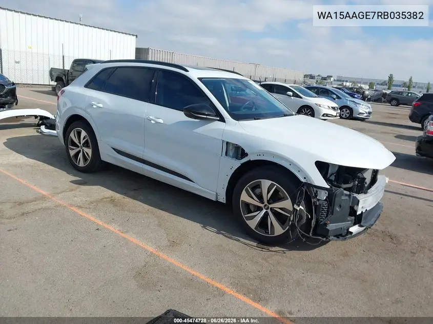 2024 Audi Q8 E-Tron Premium Plus Quattro VIN: WA15AAGE7RB035382 Lot: 45474728